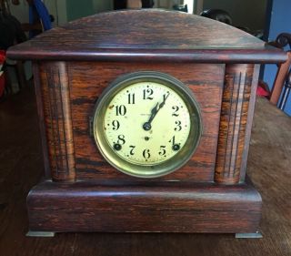 Antique Seth Thomas,  Chimes Wind Up Mantle Clock Adamantine Clock