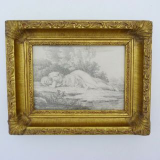 Framed Pencil Drawing Of A Sleeping Female,  Signed G Kissinger