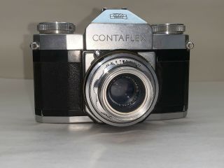 Zeiss Ikon Contaflex Fixed Lens 35mm Film Reflex Camera Vintage Silver