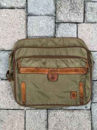 Hartmann Luggage Nylon & Leather Travel Suitcase Carry - On Duffle Bag Vintage Vtg