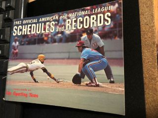 1982 Official American & National League Schedules & Records Sporting News 80 Pg