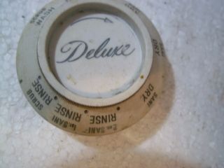 Vintage Washing Machine Replacement Control Knob White Deluxe 2334 1/4 " I.  D.  Hole