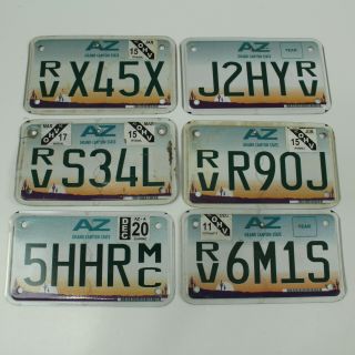 Arizona Rv License Plates,  And A Motorcycle License Plate Az Desert Set Of 6