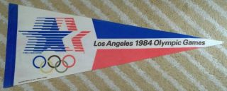 La Los Angeles 1984 Summer Olympic Games Usa Full Size Pennant