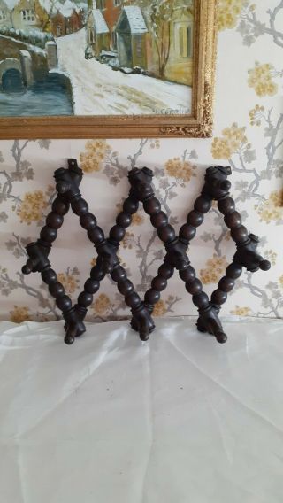 Antique French Wall Mounted Coat & Hat Rack
