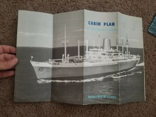1960s Ss Argentina Maru Mitsui O.  S.  K.  Lines Japanese Deck Plans