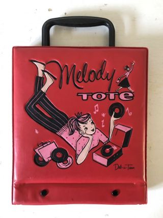 1950s Melody Tote 45 Rpm Record Holder Vintage Music Tote - For Vintage Records