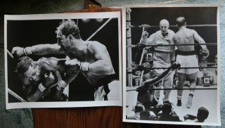 2 Different Boxing Photos; Rocky Marciano Vs Archie Moore