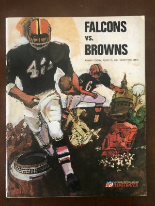 1967 Atlanta Falcons Football Program Vs Cleveland Browns