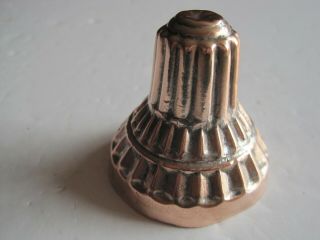 Antique Victorian Small (individual Size) Copper Jelly Mould - Fluted 3 Tiers