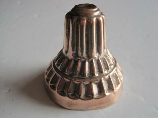 Antique Victorian small (individual size) copper jelly mould - fluted 3 tiers 2