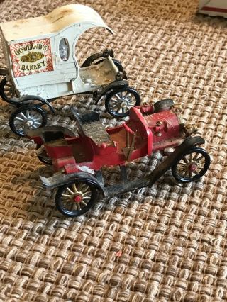 1908 Buick & 1904 Oldsmobile By Cowland & Cowland Weathered 4ds