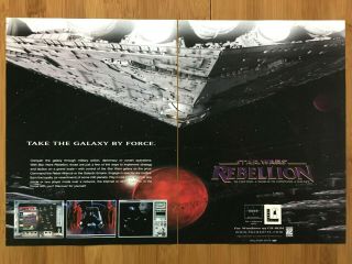 Star Wars Rebellion Pc 1998 Vintage Print Ad/poster Art Official Authentic Promo