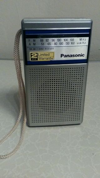 Vintage Panasonic Rf - 503 Portable Transistor Am - Fm 2 - Band Receiver Radio -