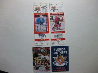 Florida Panthers Ticket Stubs Dec 1 1994 Sharks Oct 17 1995 Chicago Blackhawks