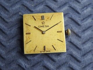 Omega Cal 620 Wrist Watch Movement & Dial Complete.  Spares/repair Antique