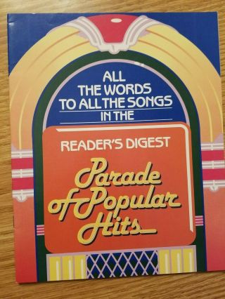 Vintage Readers Digest Songbook Parade Of Popular Hits & Lyrics Sheet Music