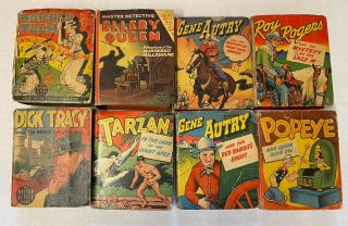 Vintage Better Little Books Tarzan Popeye Gene Autry Dick Tracy & Others