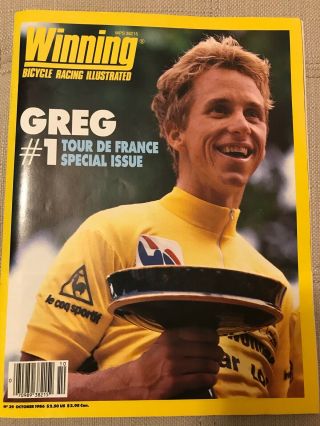 Winning Bicycle Racing Illustrated 39 October 1986,  Greg Lemond/tdf,  Vintage