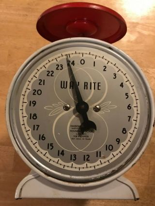 Vintage Way Rite Kitchen Scale 25 Ounce Kitchen Scale