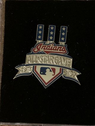 1997 Mlb Cleveland Indians All - Star Game Vintage Press Pin