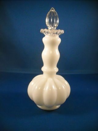 Vintage Fenton Silvercrest Milk Glass Vanity Perfume Bottle