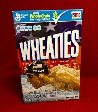 2012 Michael Phelps Wheaties Box U.  S.  Olympic Swimming Phenomenon /