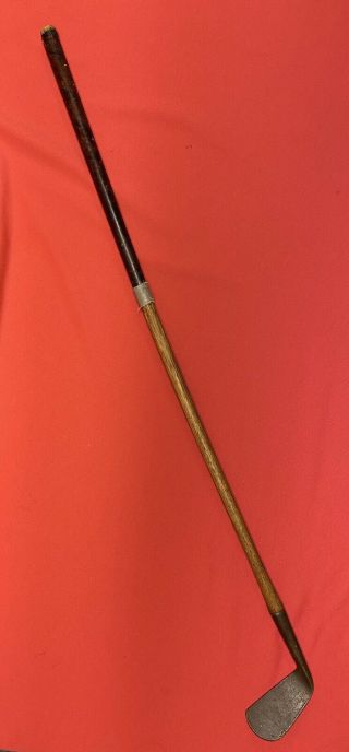 Vintage Wright & Ditson Hickory Shaft Golf Club St Andrews Mid Iron