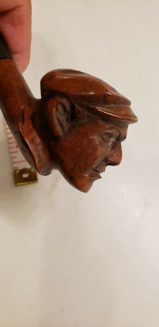 Vintage Pipe Imported Briar Hand Carved Man 