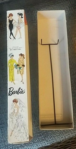 Vintage Mattel Barbie Doll stock Box and Stand Blonde Ponytail Stock No.  850 2