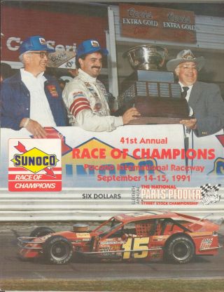 1991 Pocono Mike Stefanik Cover Race Of Champions Program Nascar Modified Tour