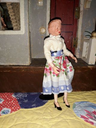 Vintage Caco Woman Mother Dollhouse Doll Metal hands/feet in 2