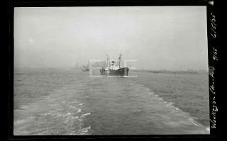 1935 Ss Waukegan Ocean Liner Ship Manhattan Nyc Old Photo Negative 663b
