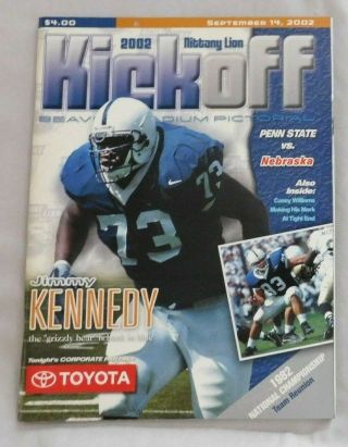 2002 Penn State Vs Nebraska College Football Program 9/14/02 Jimmy Kennedy