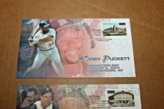 CHARITY Baseball HOF 2001 Induction First Day Cover Puckett Winfield Mazeroski 2