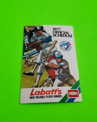 1977 Mlb Toronto Blue Jays Inaugural Season Pocket Schedule