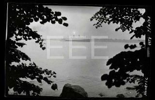 1930 Rms Homeric Ocean Liner Ship Old Photo Negative 86f