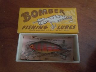 Vtg Bomber Lure 513 Red Side Perch W/box And Paper