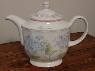 Vintage Churchill England Secret Garden Teapot Tea Pot Hydrangea Flowers China
