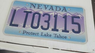 Nevada Special " Protect Lake Tahoe " License Plate