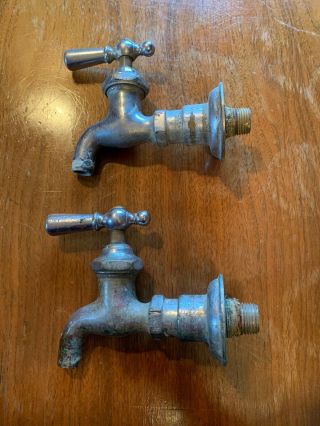 Vintage Nickel Plated Bathroom Faucet Fixtures
