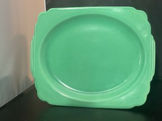 Vintage Homer Laughlin " Riviera " Green 11 " Oval Serving Platter