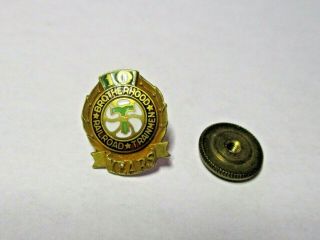 Vintage Brotherhood Of Railroad Trainmen 10 Year Service Pin Josten 