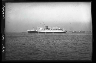 1935 Ss Lafayette Ocean Liner Ship Old Photo Negative 661b