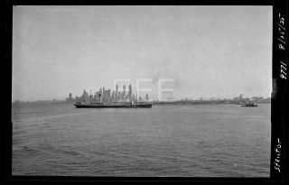 1935 Ss Stentor Ocean Liner Ship Manhattan Nyc Old Photo Negative 664b