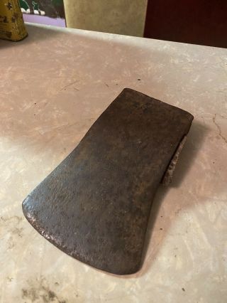 Vtg Old Antique 4 Lb Steel Single Bit Axe Head Tool Marked Plumb Victory Usa