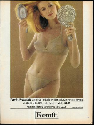 Shapely Woman In Formfit Undies Vintage Lingerie Photo Ad Clipping