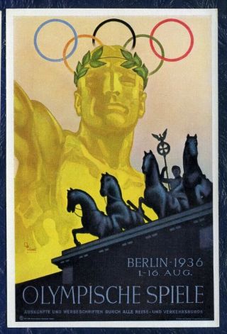 Berlin Summer Olympic Games Orig 1936 German Collector Card
