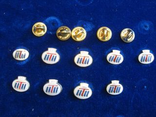 Set Of 9 United Transportation Union Service Pins Including 60 Year Pin