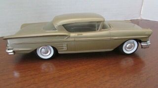 Vintage 1958 Friction Promo Car Chevrolet Impala 2 Door Gold Metal Flake